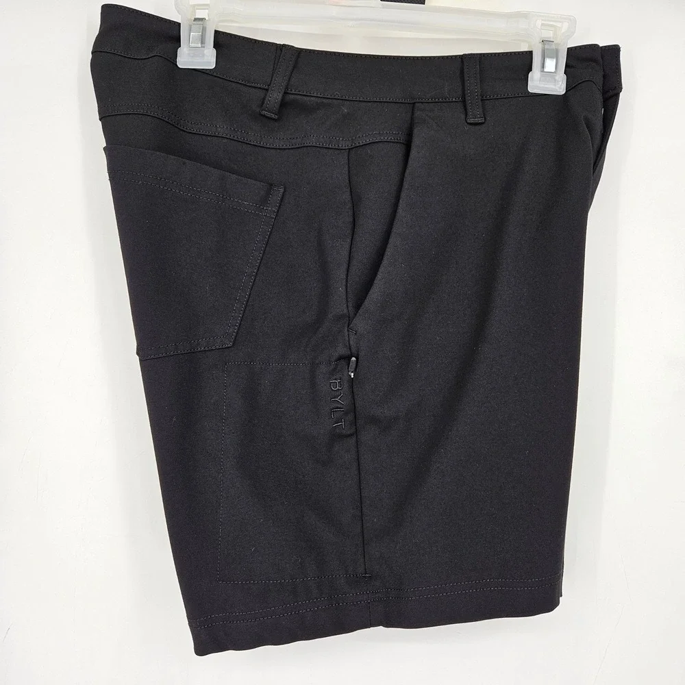 Bylt Everyday Shorts Mens 33 Premium Basics Black Casual Stretch Performance